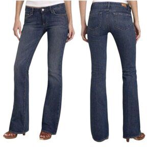 Paige Hollywood Hills Low-Rise Dark  Wash Y2K 90s Chic Bootcut Jeans Size 8